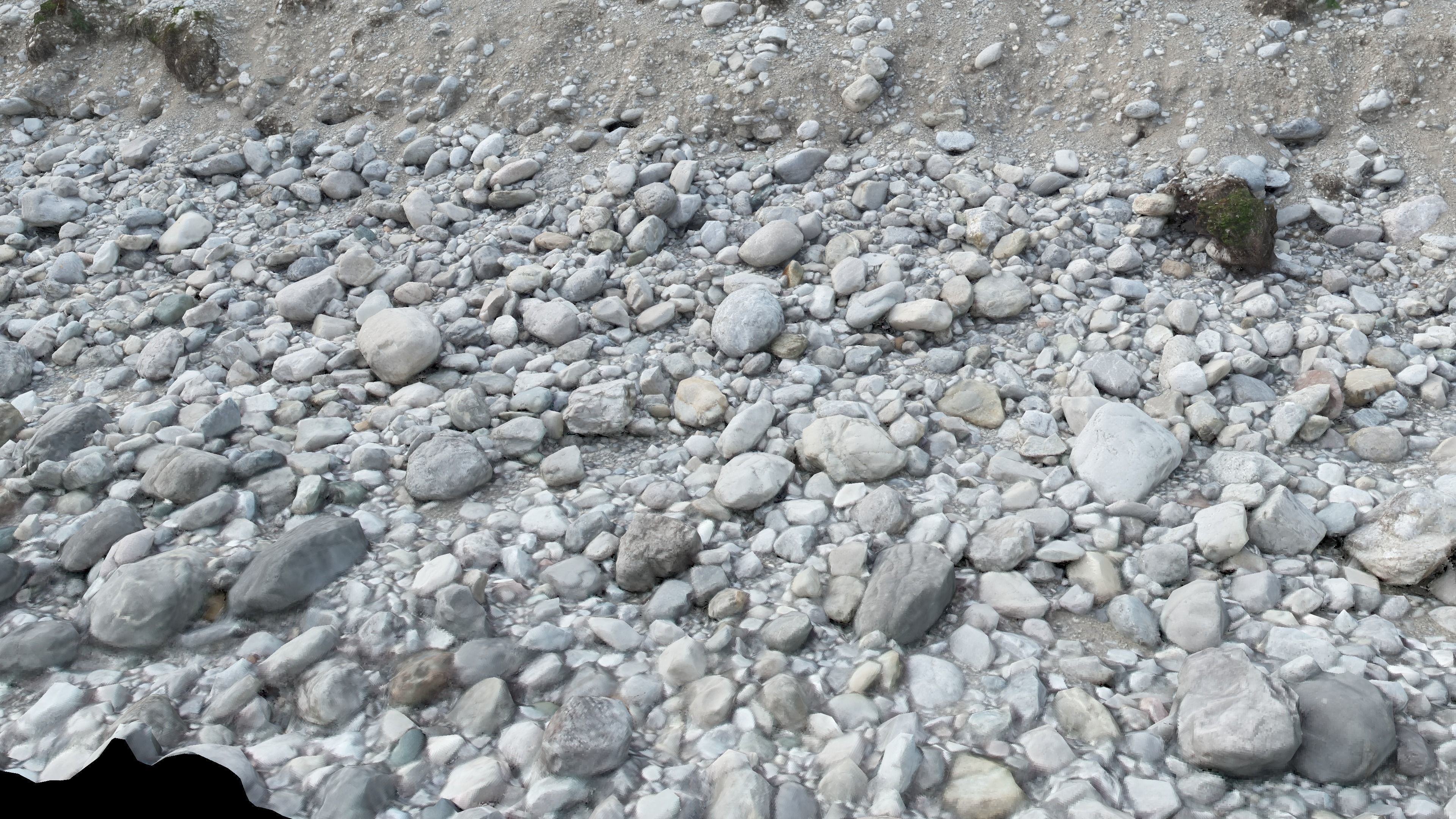 Alpine river gravel embankment-long Low-poly 3D model_24