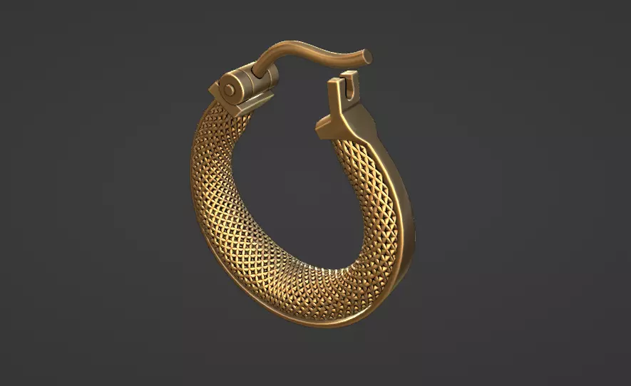 hoop weave earrings 3D print model