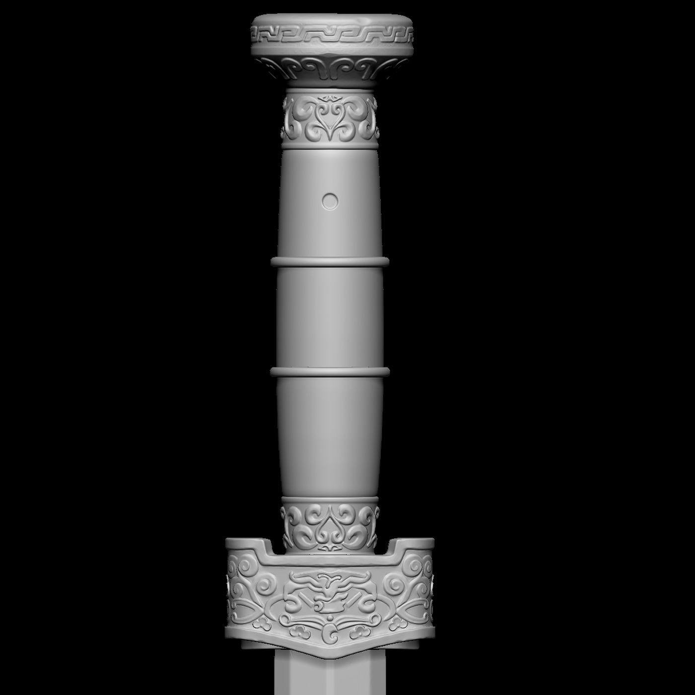 Realistic High Poly Japanese Katana 3D Model 3D model_4