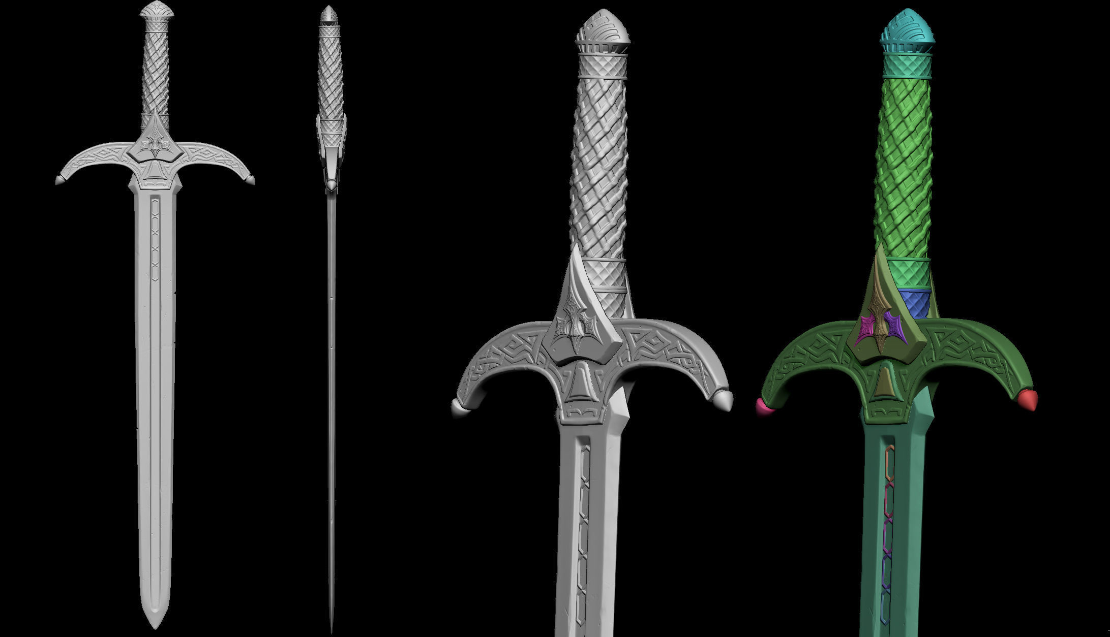 Fantasy Sword 3D model_1