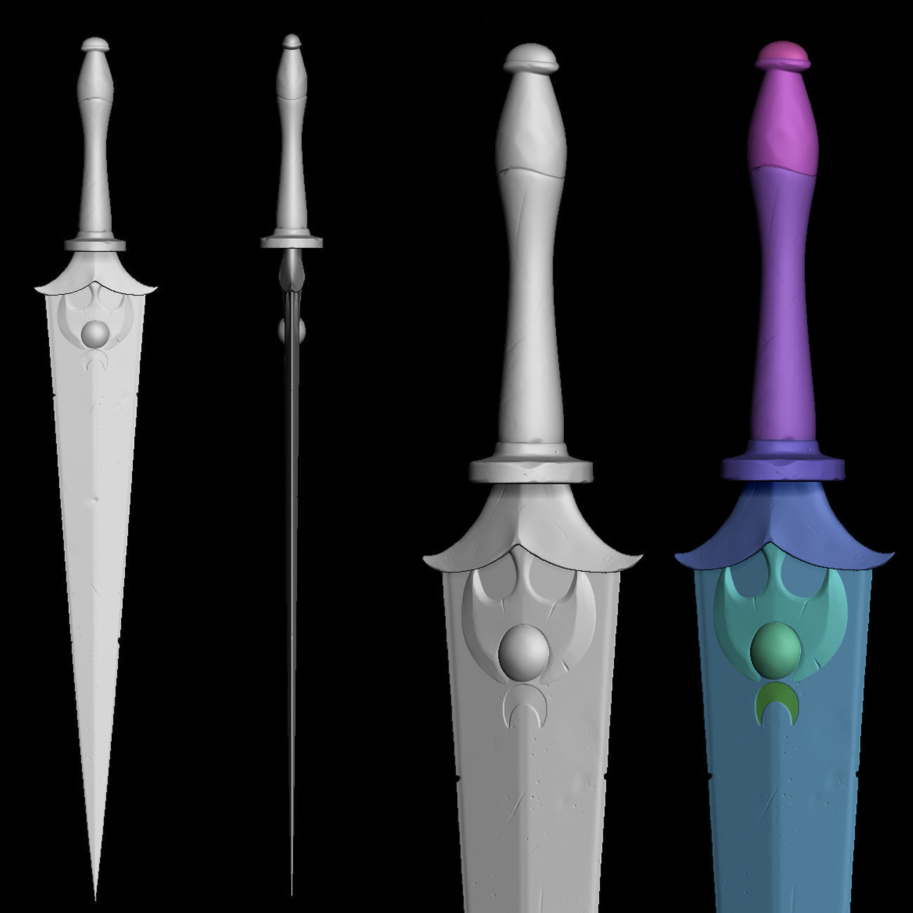 Realistic Dagger 3D model Free 3D model_1