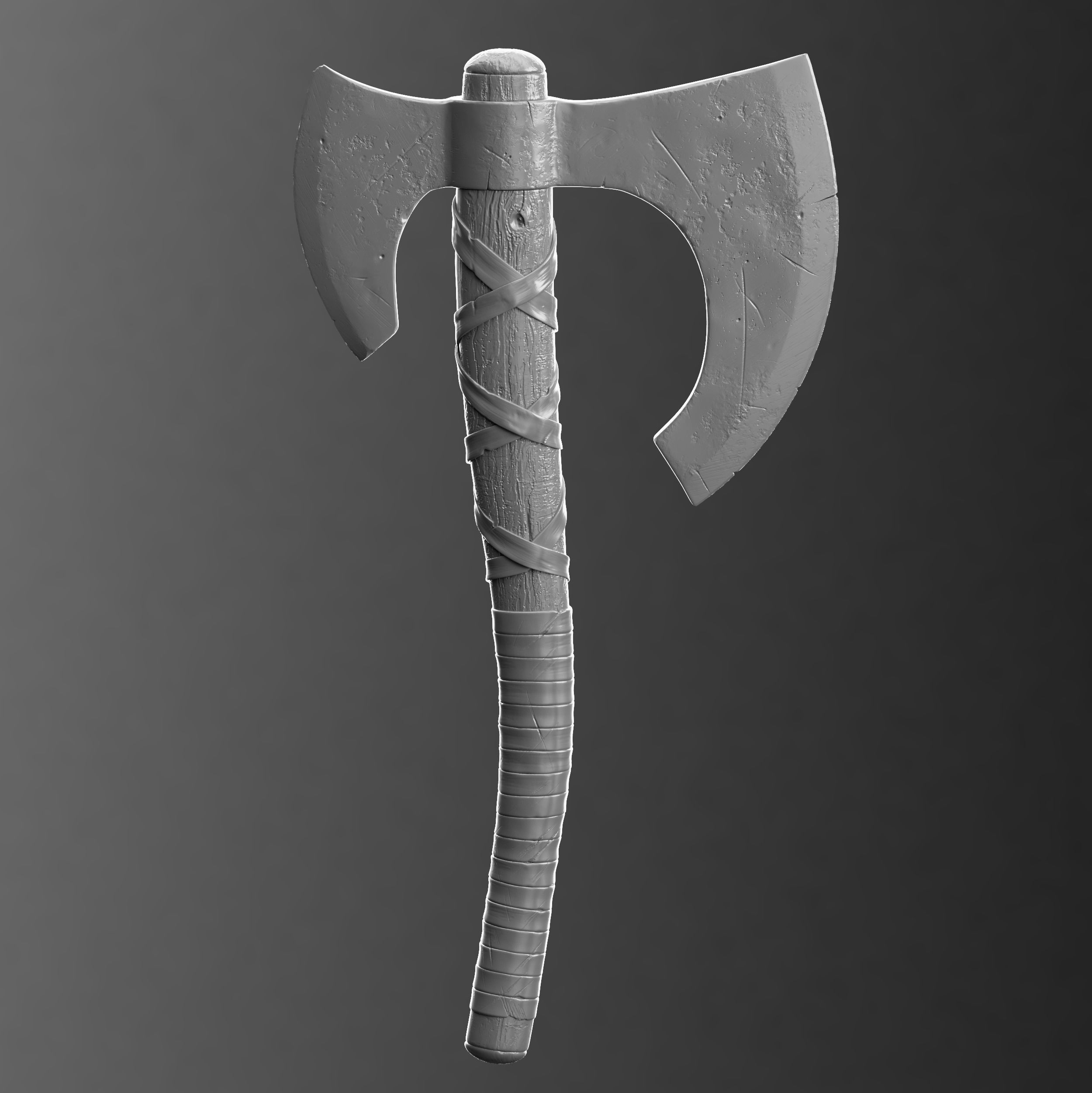 Realistic Axe  3D model_4