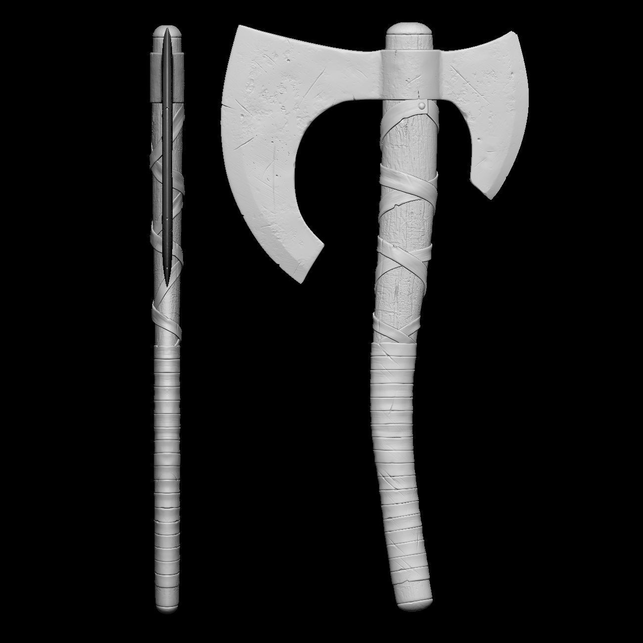 Realistic Axe  3D model_2