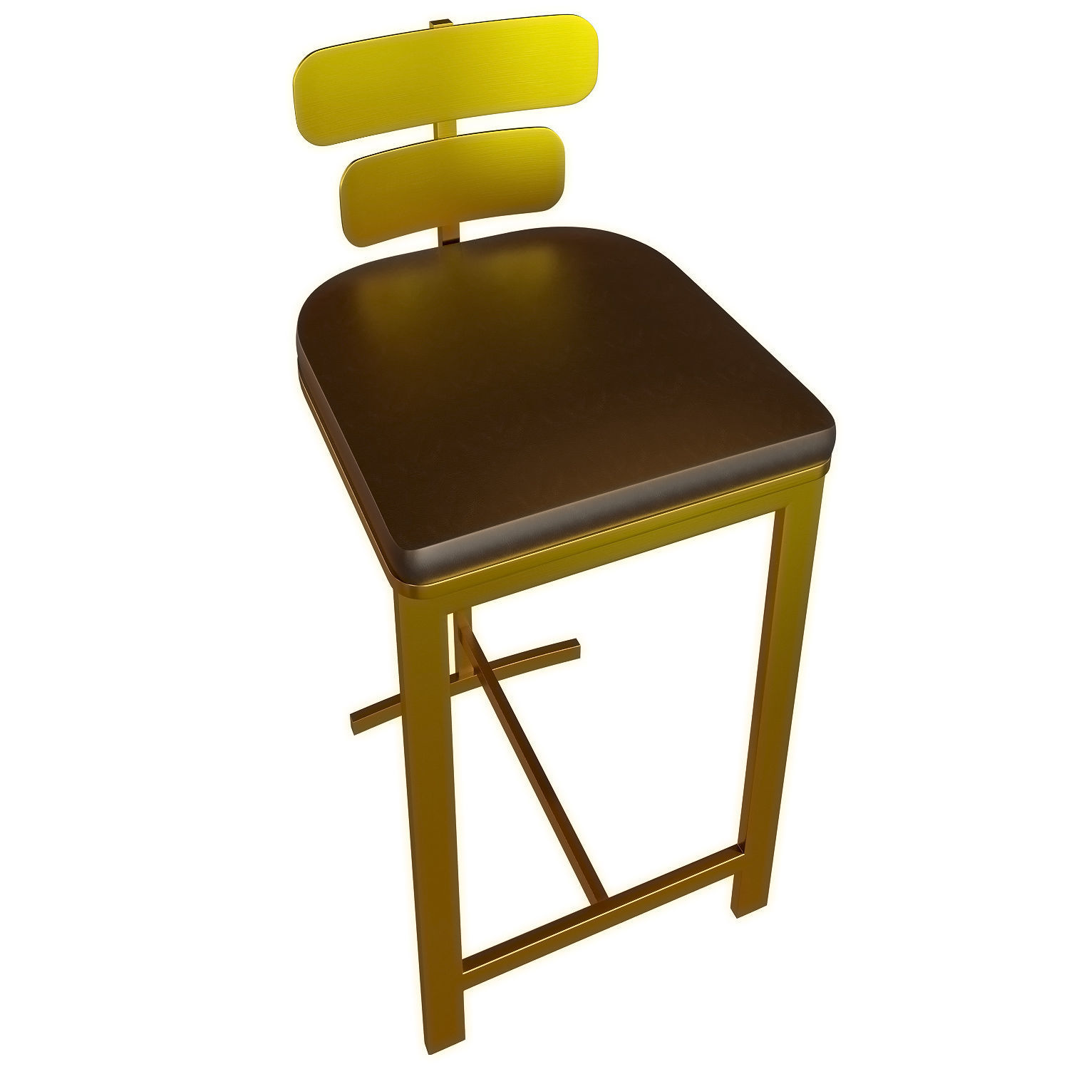Bar chair 3D model_2