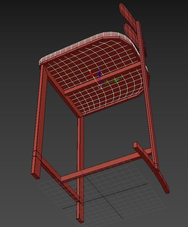 Bar chair 3D model_10
