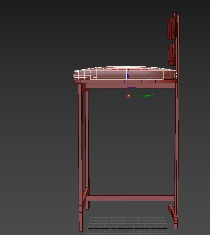 Bar chair 3D model_7