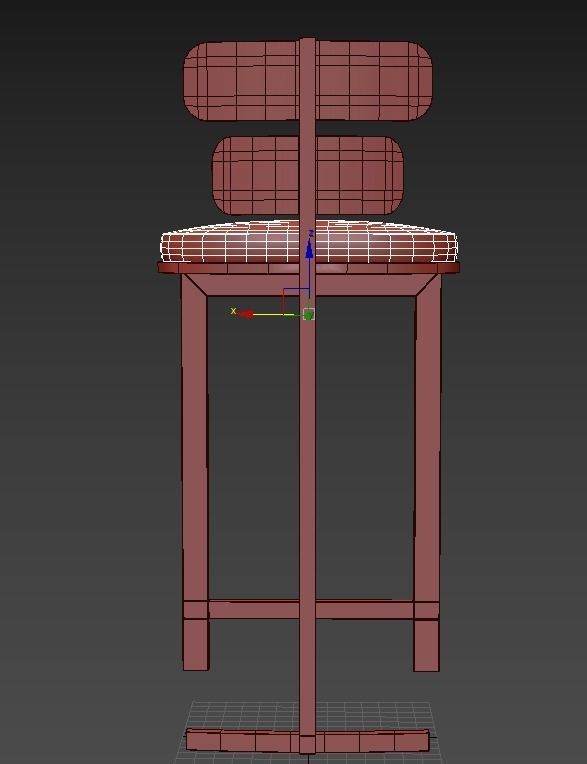 Bar chair 3D model_8