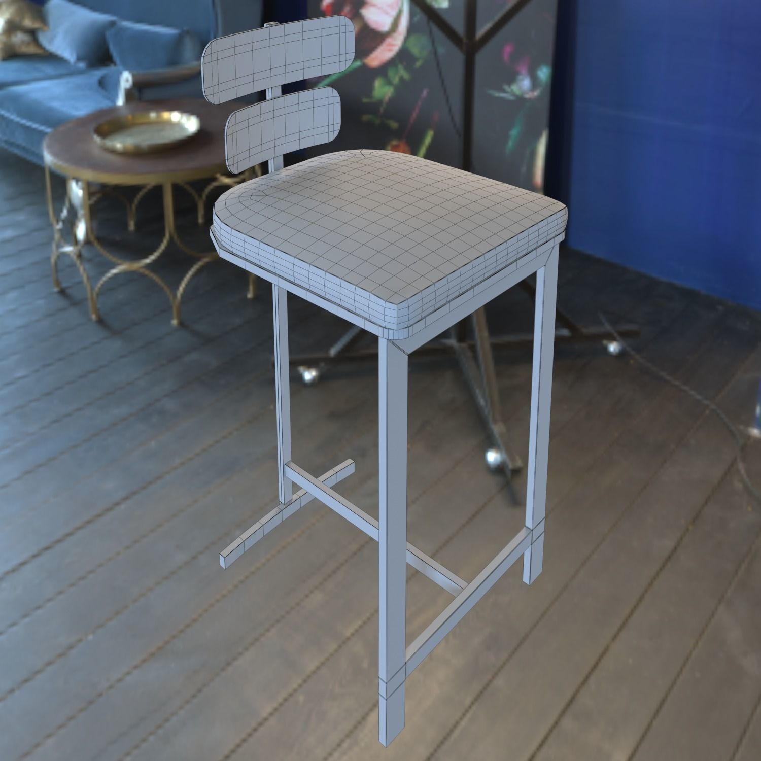 Bar chair 3D model_15