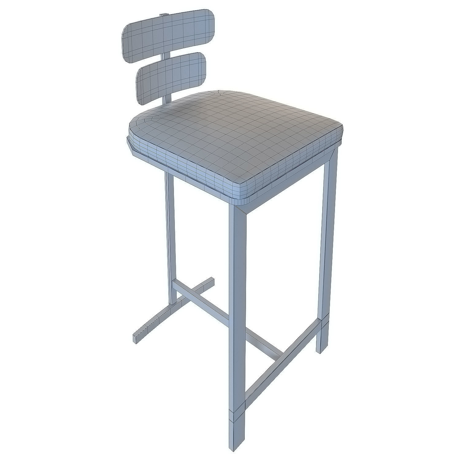 Bar chair 3D model_4
