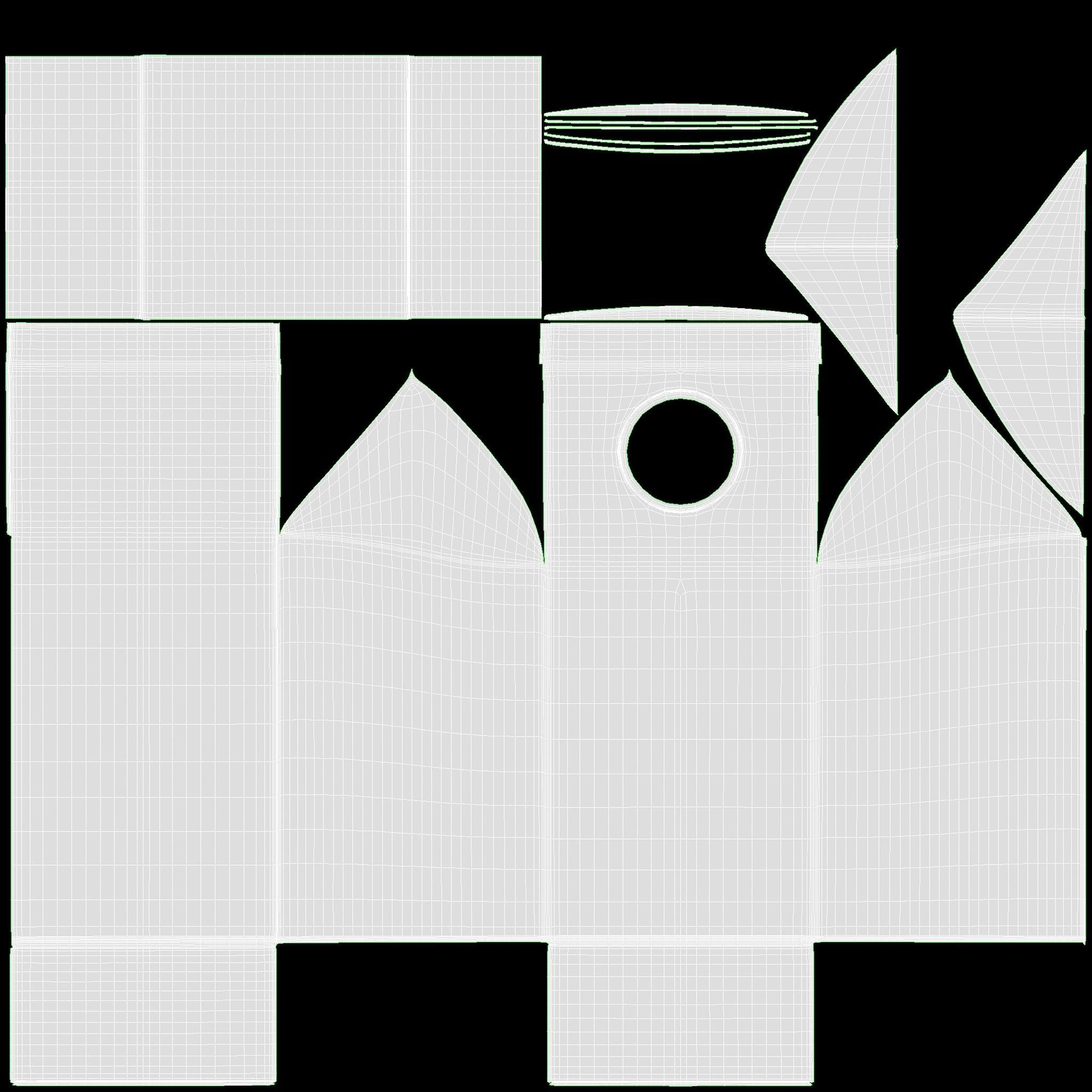 Milk Packaging Box with Cap 500 ml Mockup 01 3D model_8