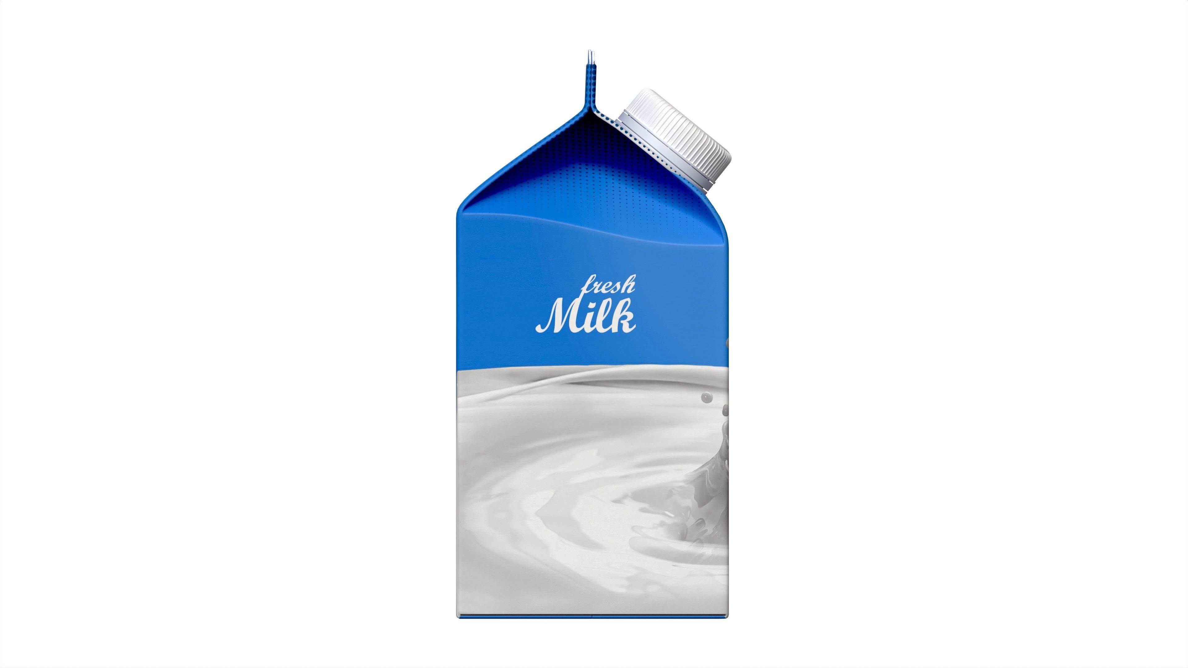 Milk Packaging Box with Cap 500 ml Mockup 01 3D model_5