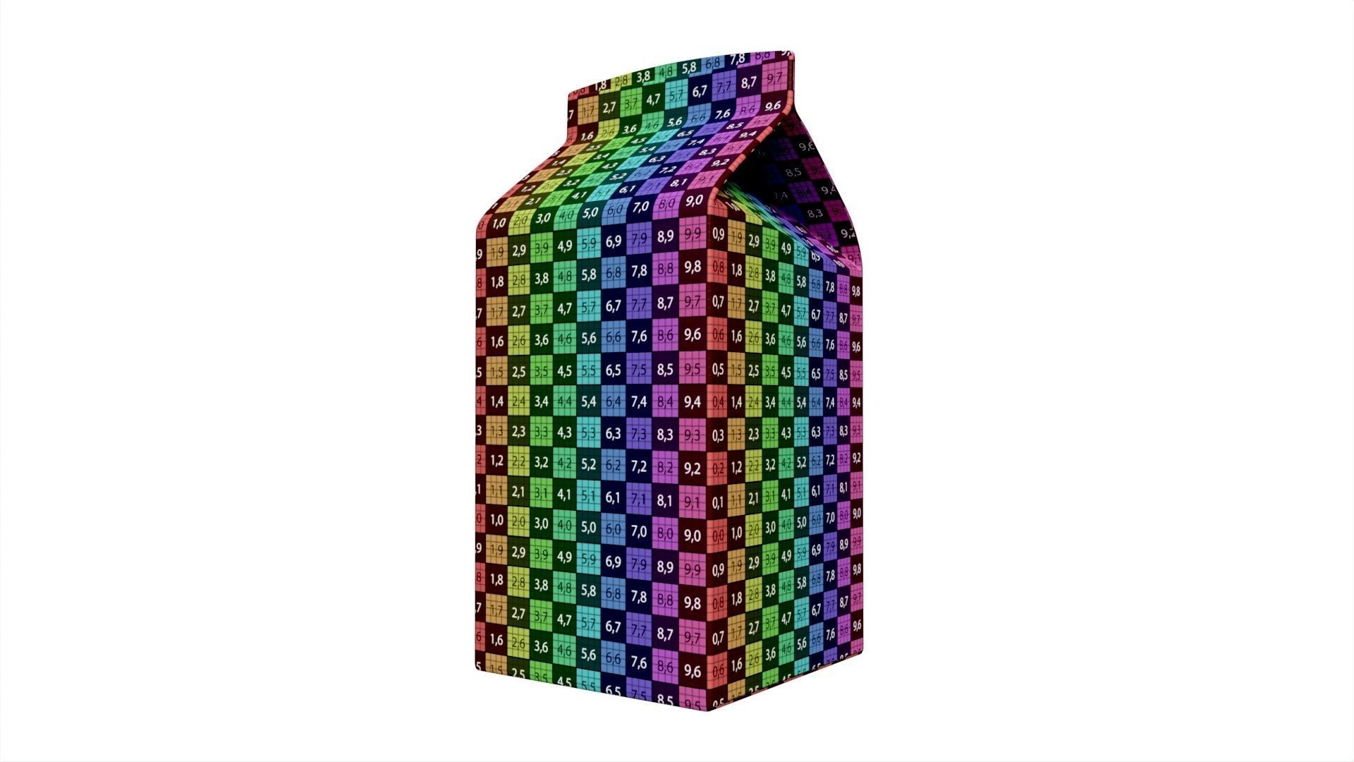 Milk Packaging Box with Cap 500 ml Mockup 01 3D model_7