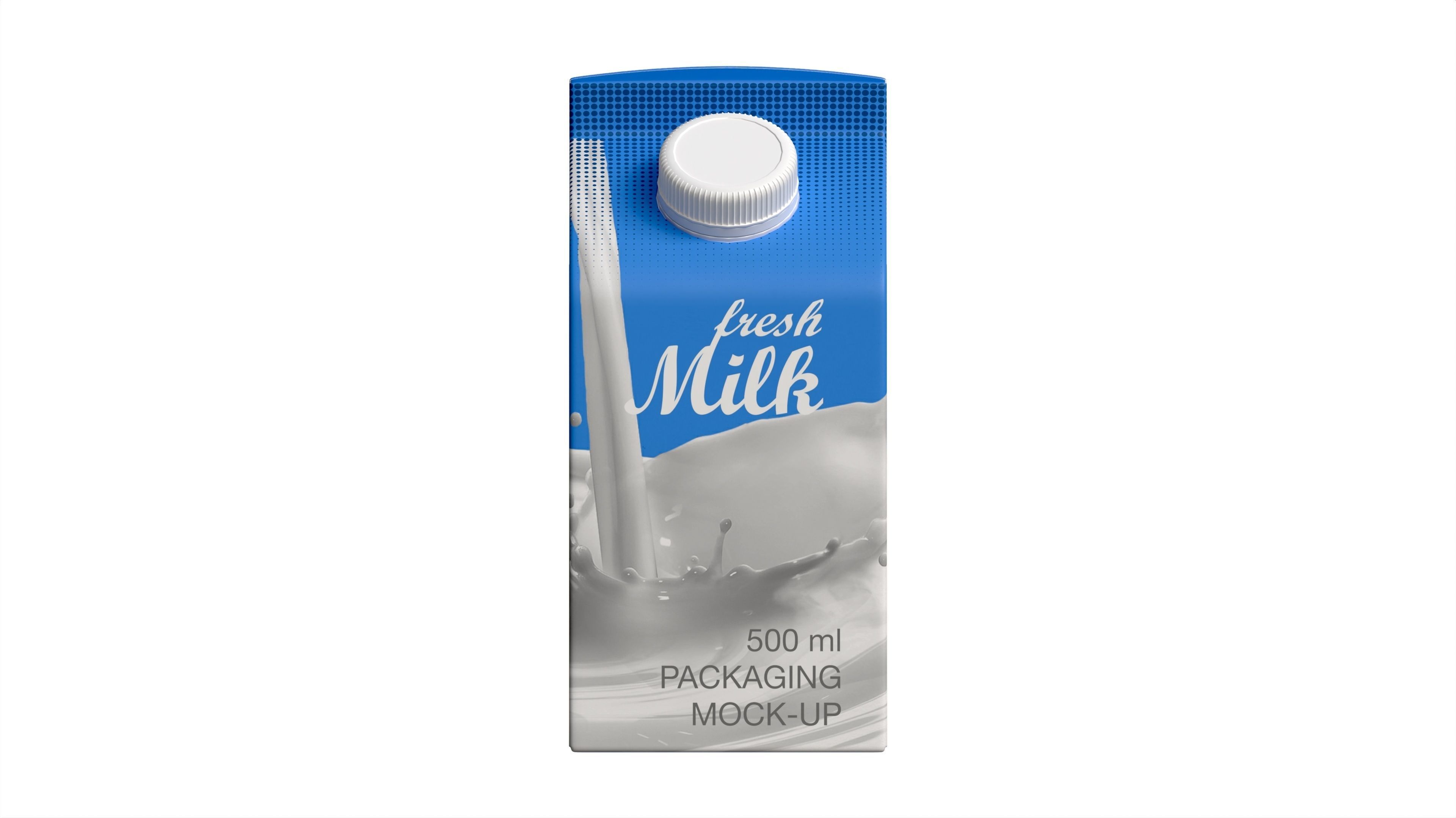 Milk Packaging Box with Cap 500 ml Mockup 01 3D model_4