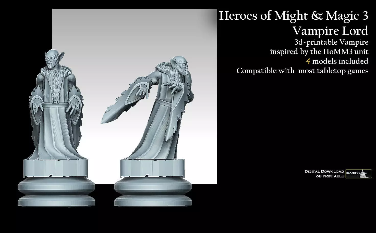 Heroes of Might and Magic 3 Vampire Lords 3D print model_0
