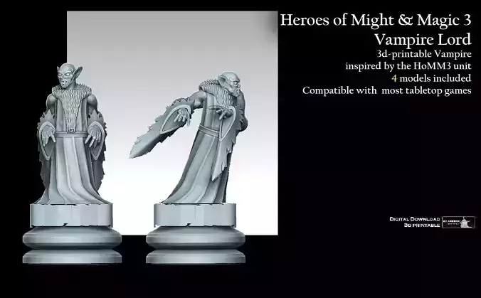 Heroes of Might and Magic 3 Vampire Lords 3D print model