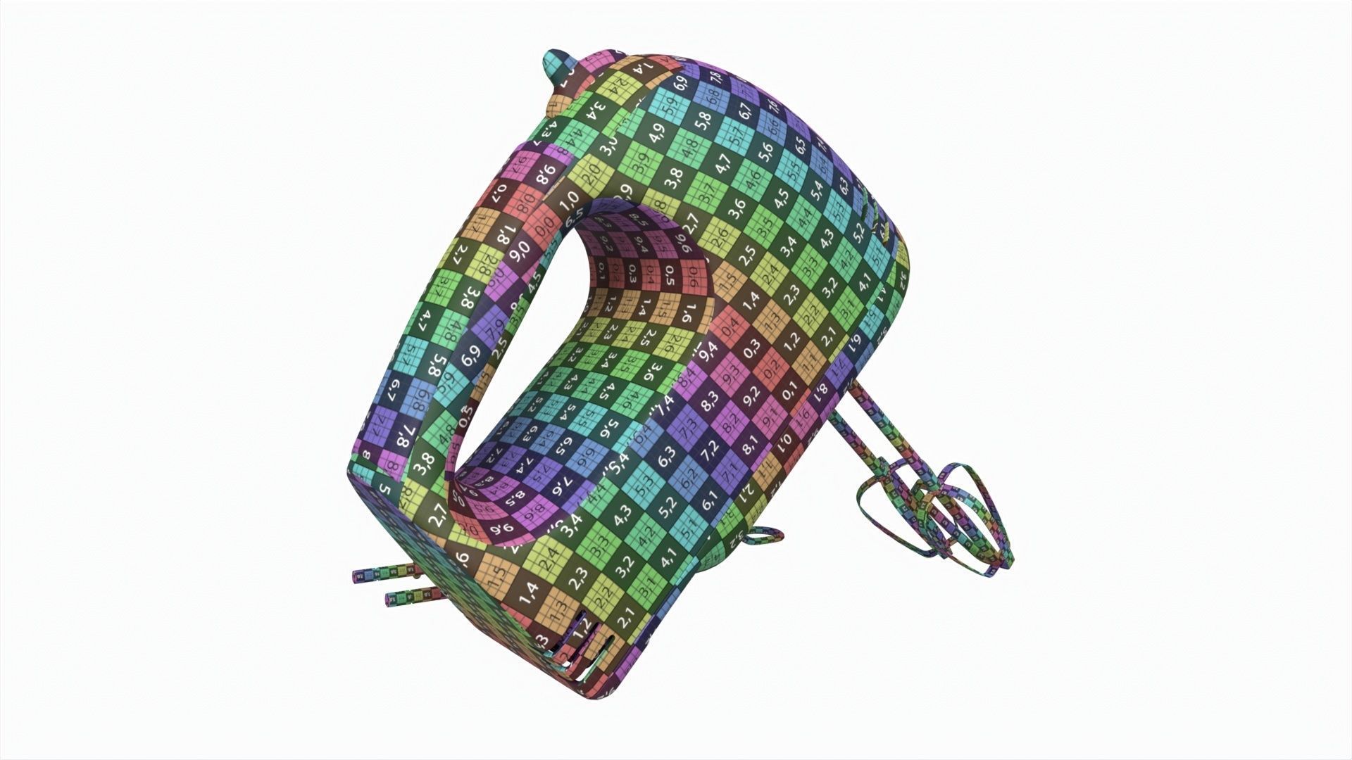 Electric Hand Mixer 7-speed 3D model_9