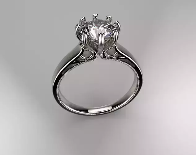 Eight Prong Diamond engagement ring