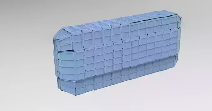 Cyberpunk Tower Grid window Block 2