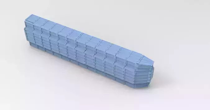 Cyberpunk Tower Grid window half   3D model