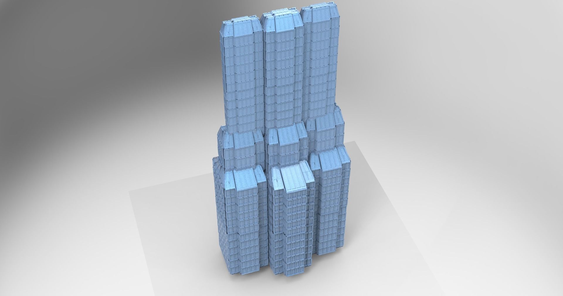 Cyberpunk Tower Grid  politicians tower 3D model_1