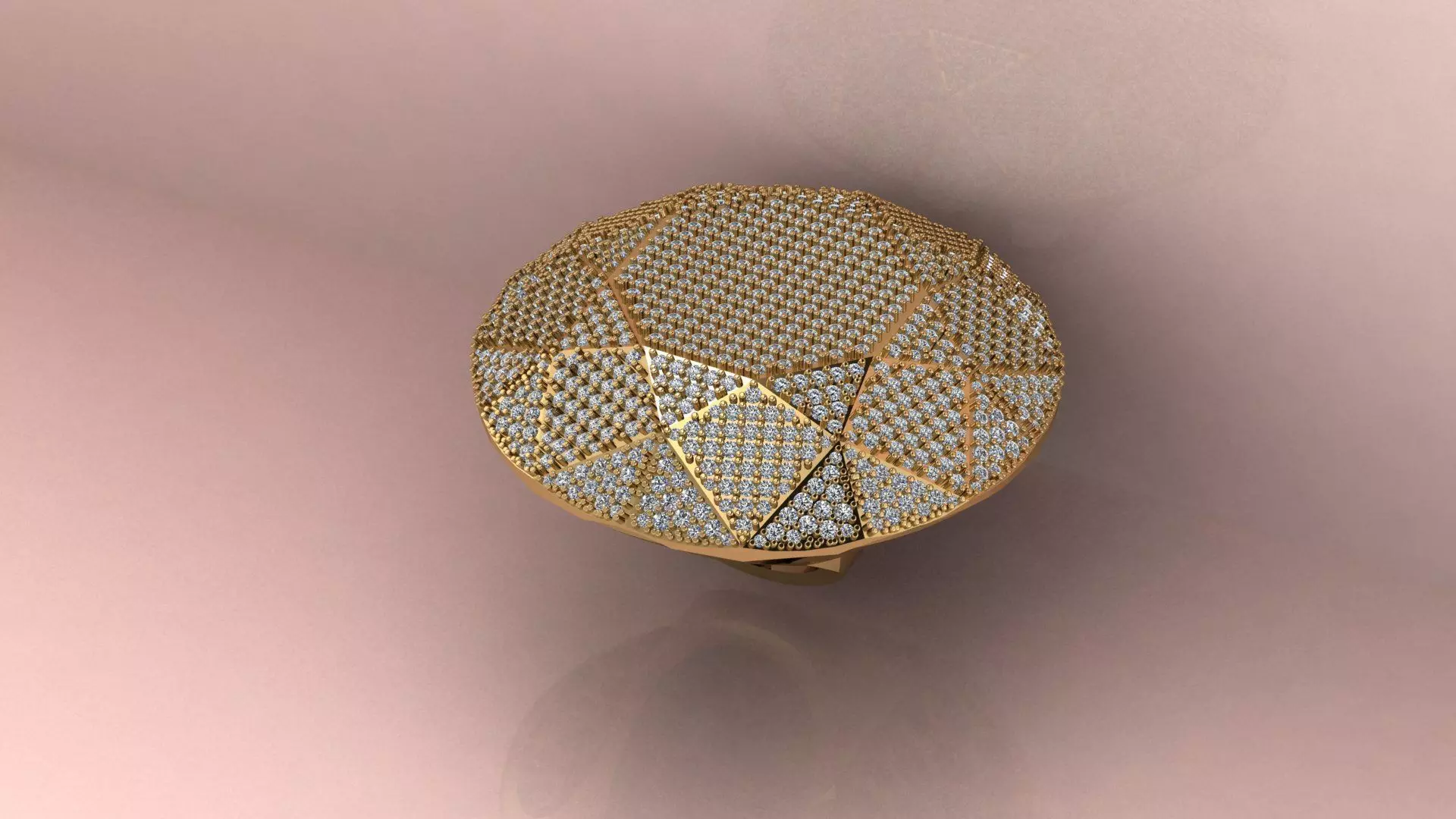 Diamond Shape Ring 3D print model