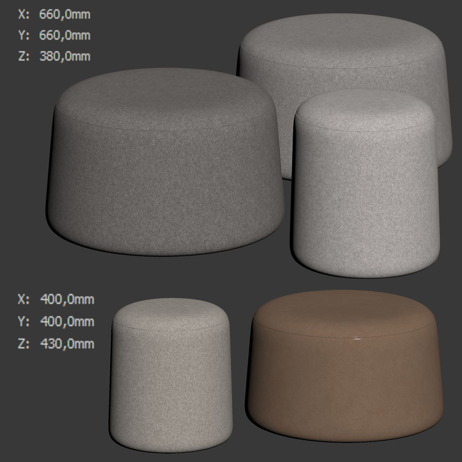 Fungo Pouf by Grado Design 3D model_4