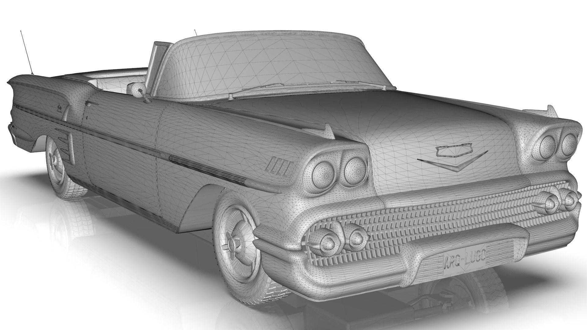 Chevrolet Impala Convertible 1958 3D model_20