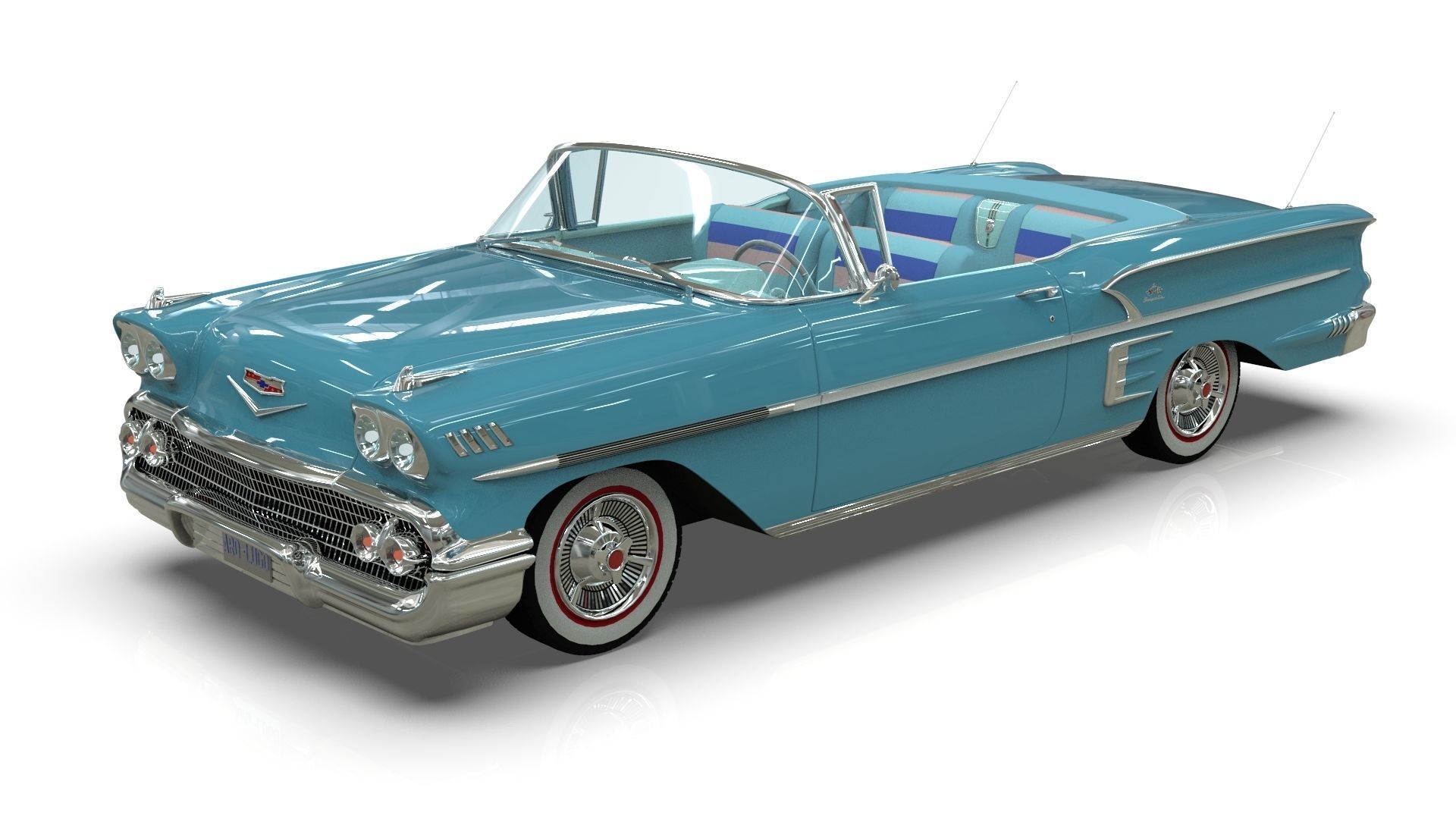 Chevrolet Impala Convertible 1958 3D model_9