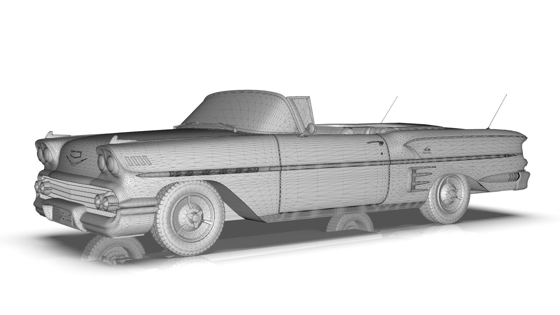 Chevrolet Impala Convertible 1958 3D model_28