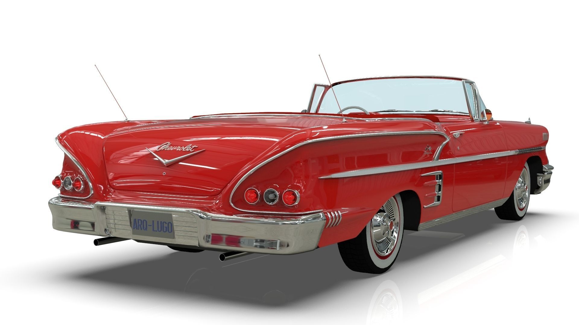 Chevrolet Impala Convertible 1958 3D model_4