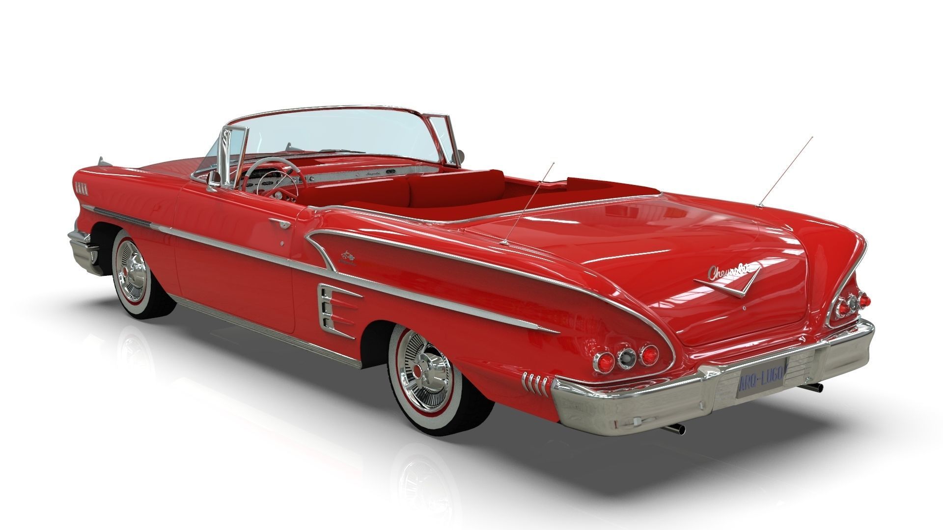 Chevrolet Impala Convertible 1958 3D model_3