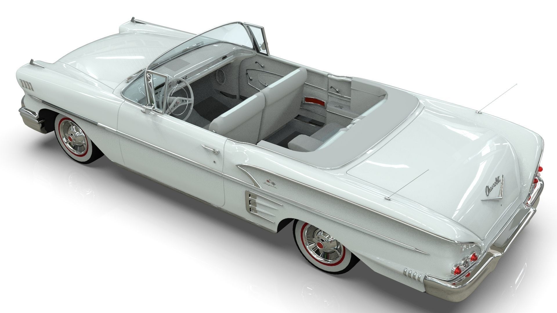 Chevrolet Impala Convertible 1958 3D model_14