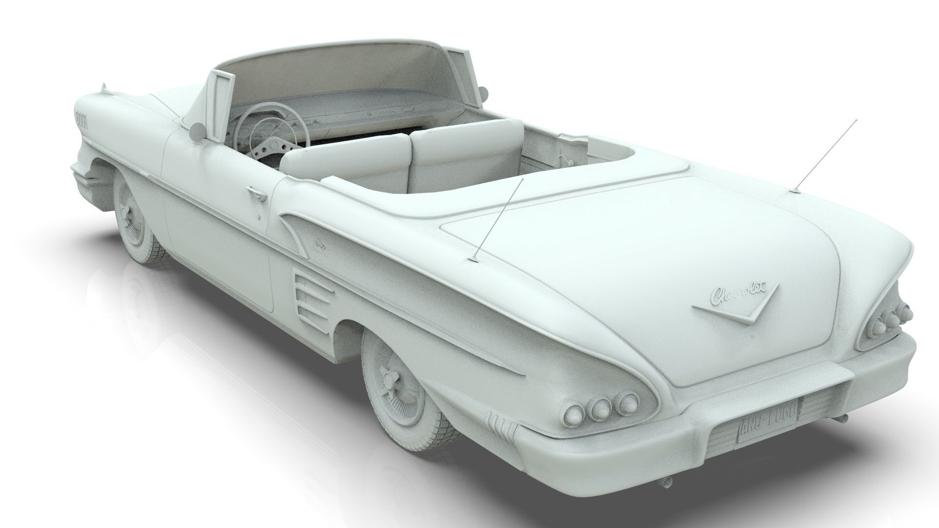 Chevrolet Impala Convertible 1958 3D model_19