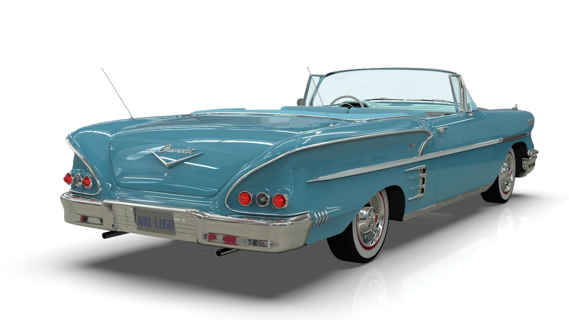Chevrolet Impala Convertible 1958 3D model_10