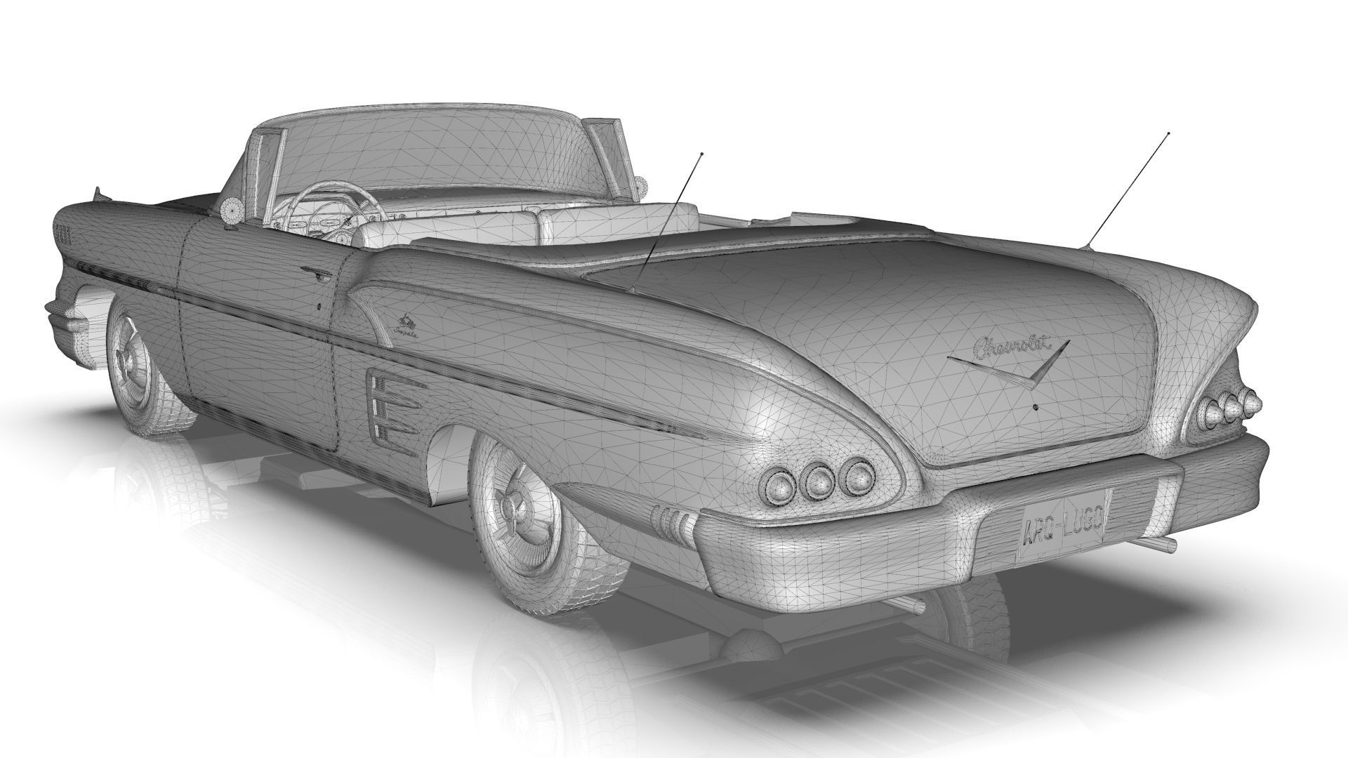 Chevrolet Impala Convertible 1958 3D model_23