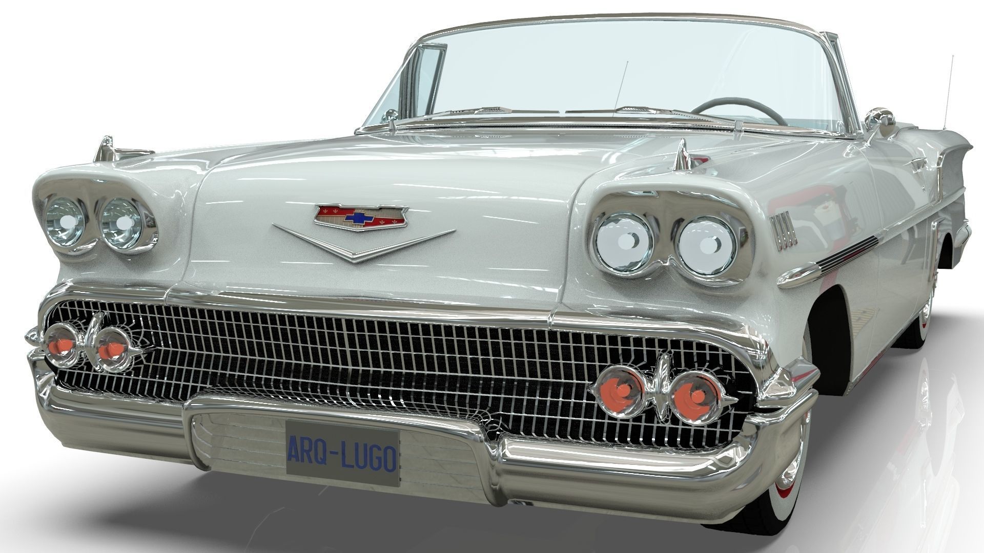 Chevrolet Impala Convertible 1958 3D model_16