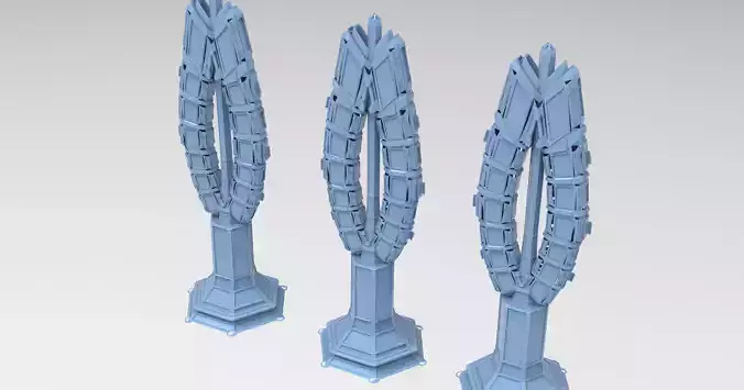 Cyberpunk eye monument 3D model