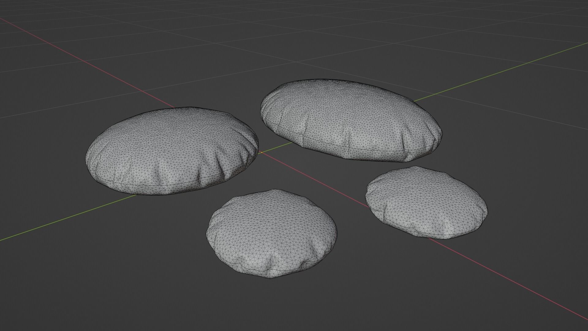 Pillow Low-poly 3D model_6