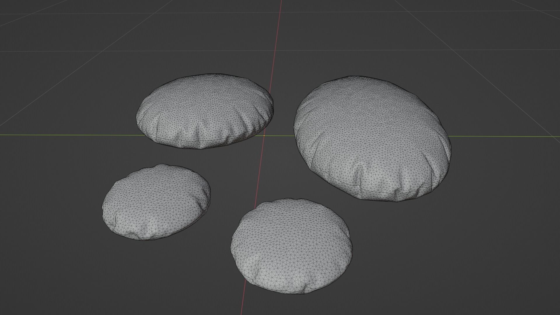 Pillow Low-poly 3D model_7