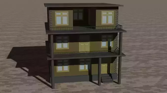 City house low-poly