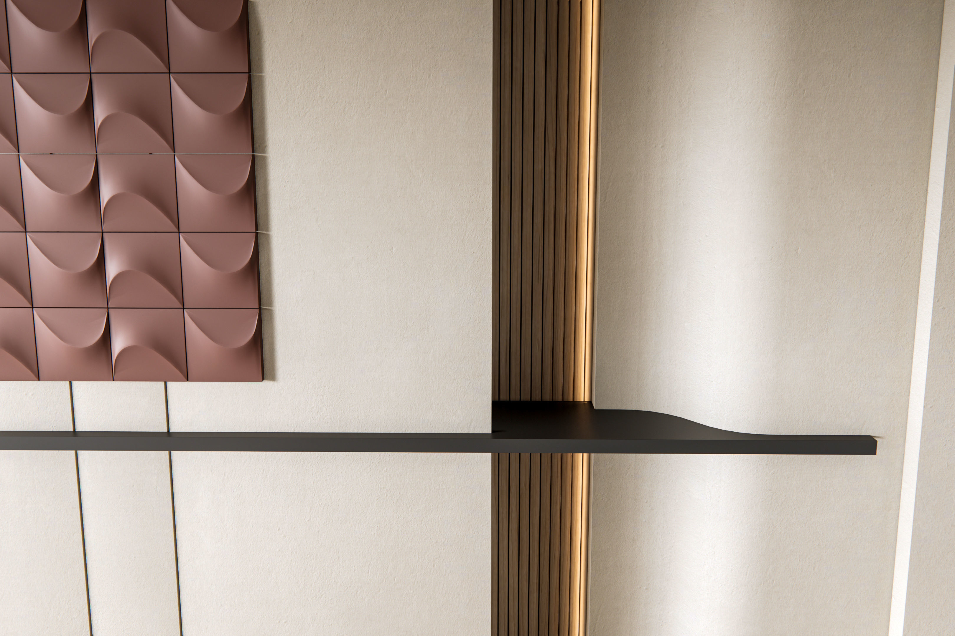 Dining room interior Dining wall Dining table full scene 03 3D model_9