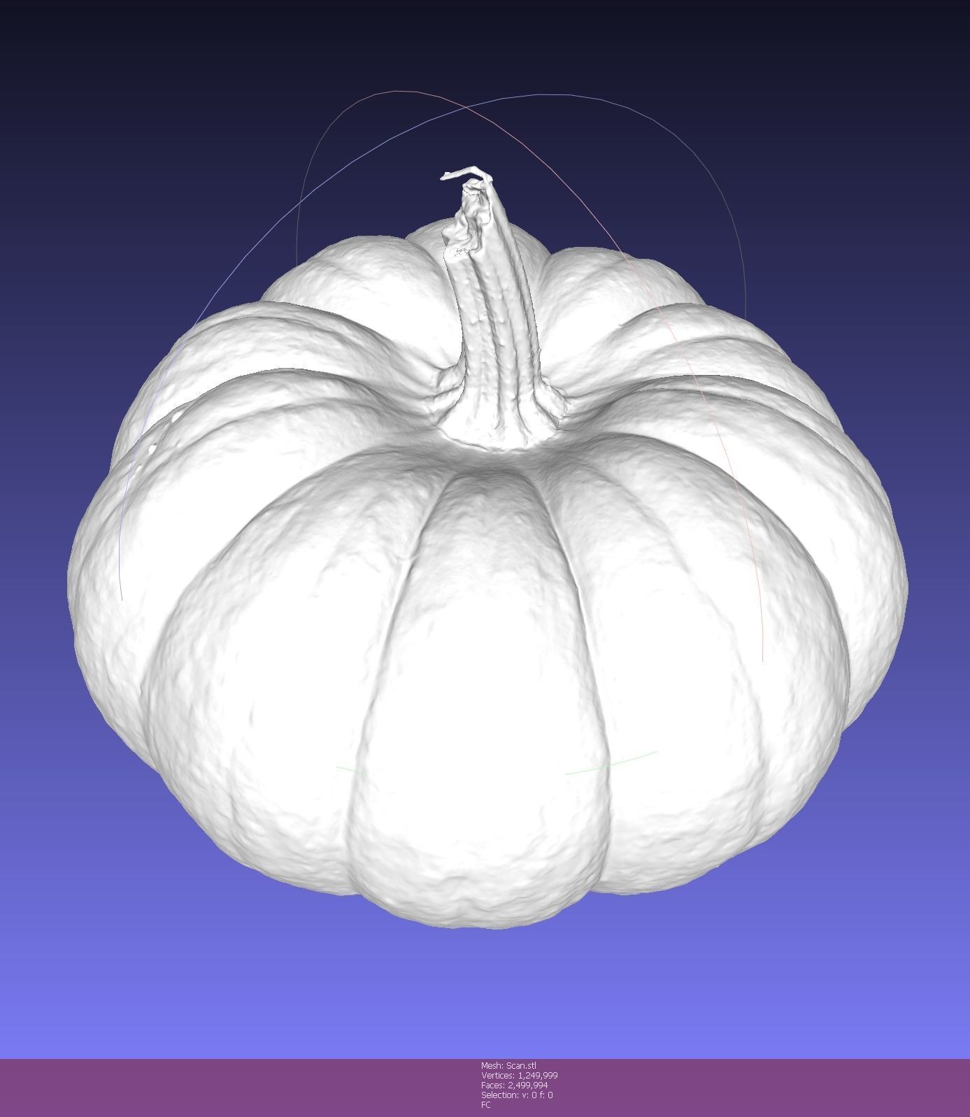 Pumpkin high resolution scan Free 3D model_9