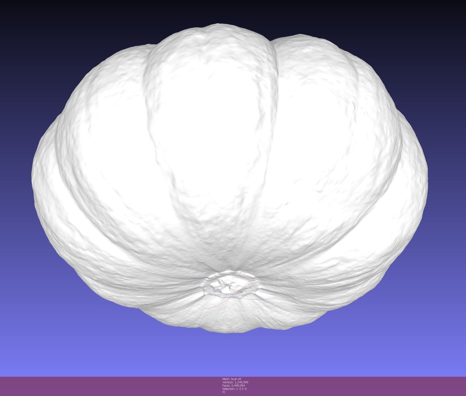 Pumpkin high resolution scan Free 3D model_10