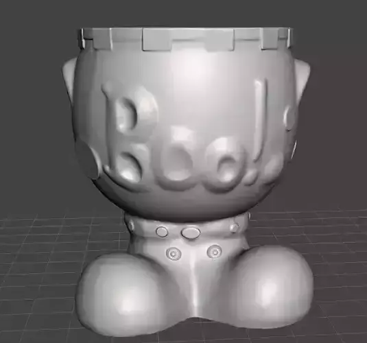 boo halloween planter bowl 3D print model