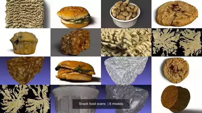 Snack food scans  3D Model Collection