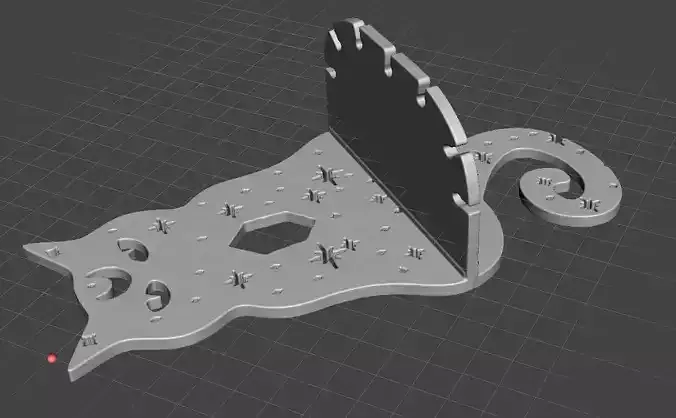 CAT CRYSTAL  AND PENDANT SHELF