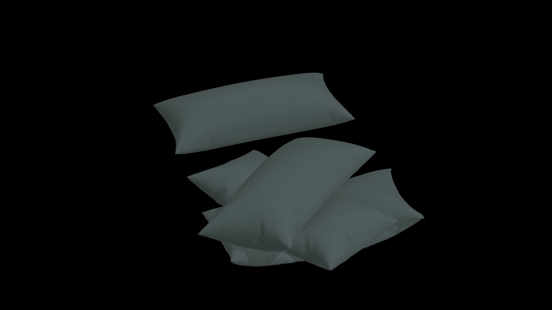 Pillow  Low-poly 3D model_3