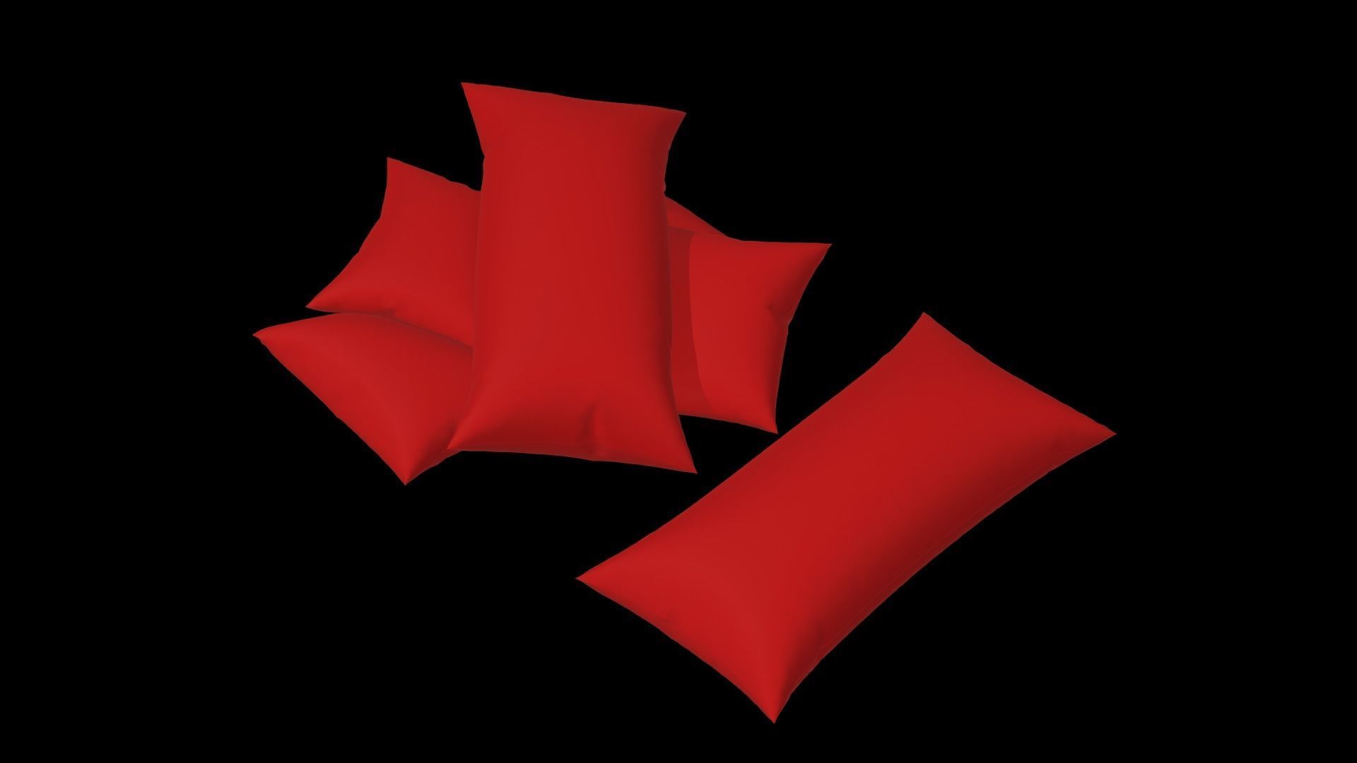 Pillow  Low-poly 3D model_3