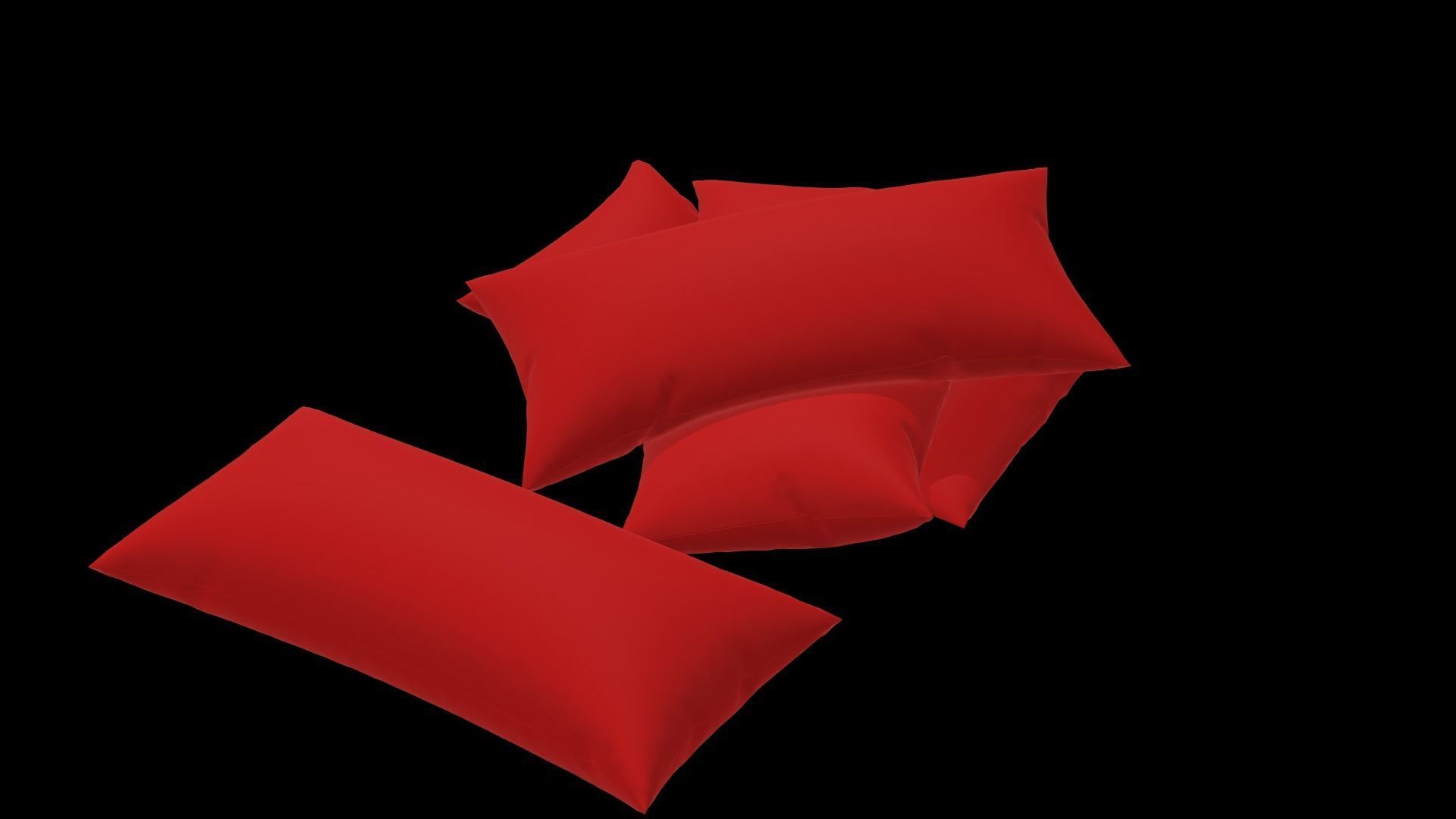 Pillow  Low-poly 3D model_2