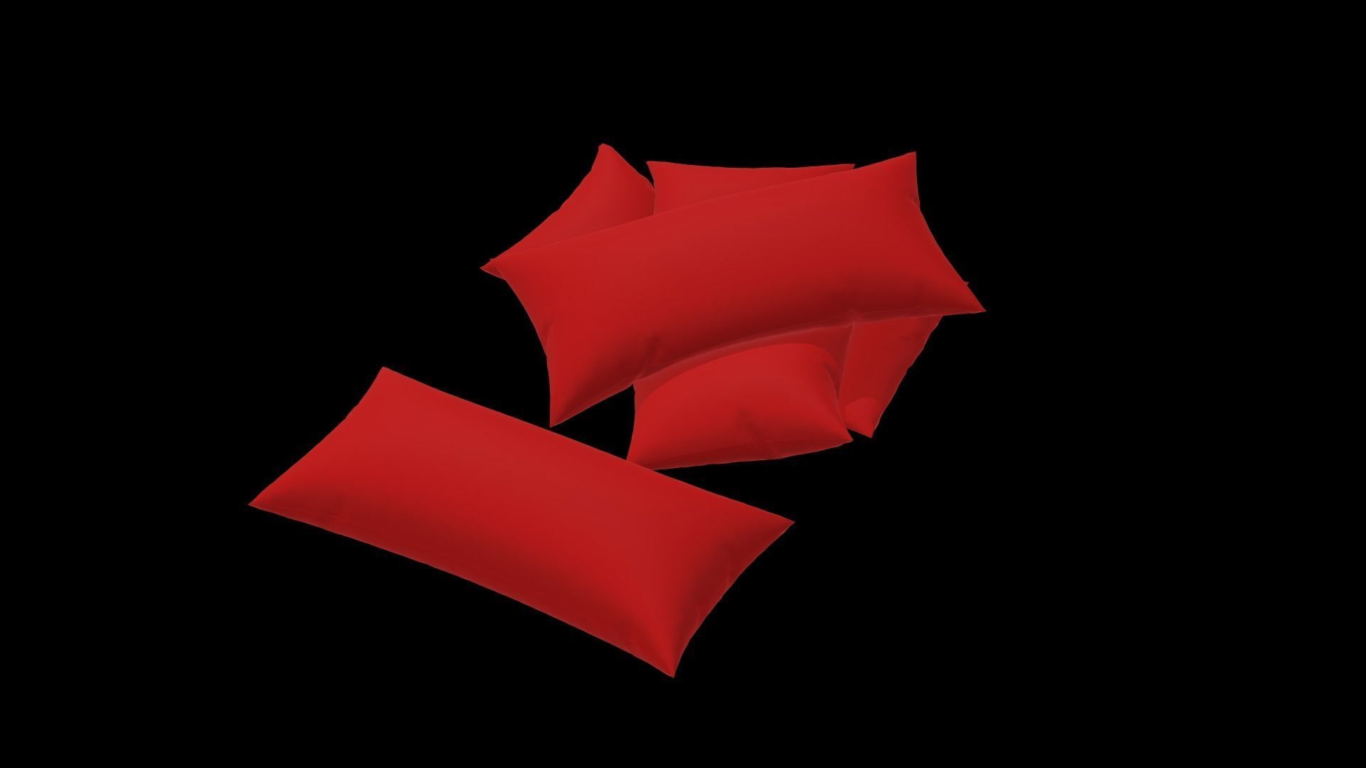 Pillow  Low-poly 3D model_1